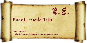 Mezei Euzébia névjegykártya